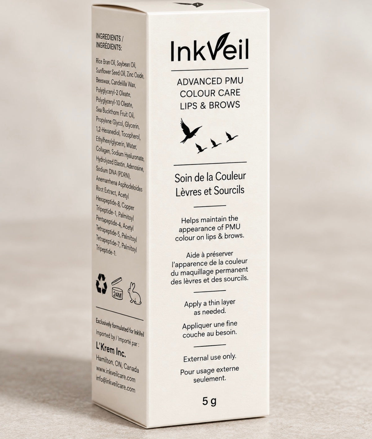 InkVeil PMU Colour Care Balm Lips and Brows -5g